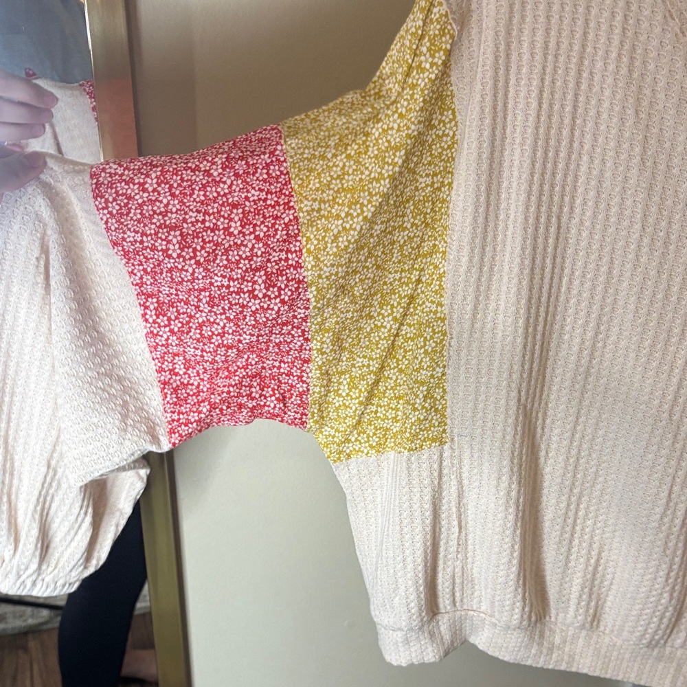 Vibrant Patchwork Women's Blouse - image 3